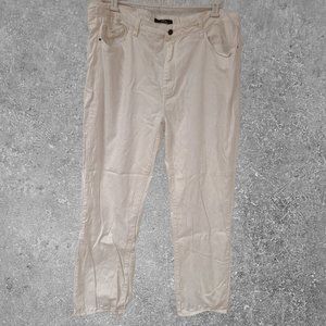 Lucky & Blessed L&B Womens 24 White Distressed Straight Leg Stretch Jeans 44x32